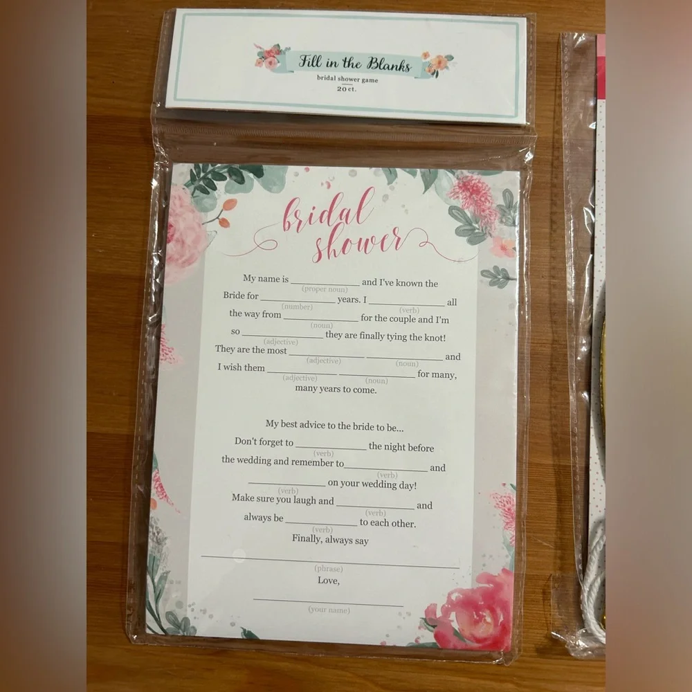 Bridal Shower card set and love banner